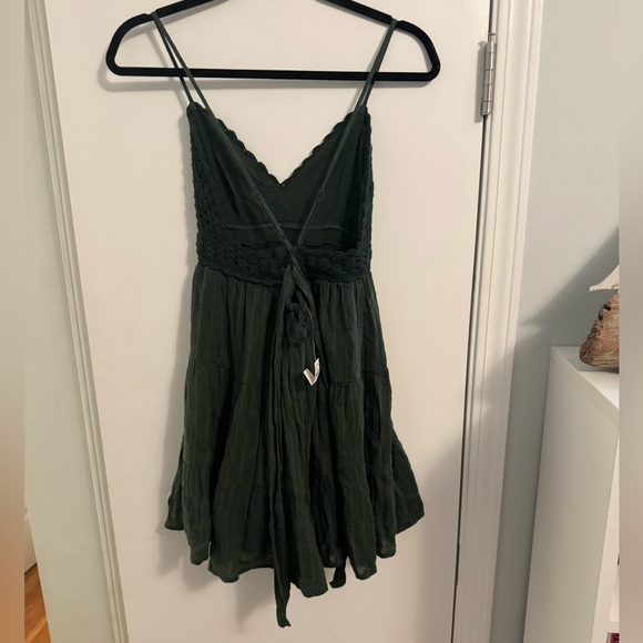 NWT AE Aerie Boho Crochet Tiered Green Dress XS - Picture 6 of 12